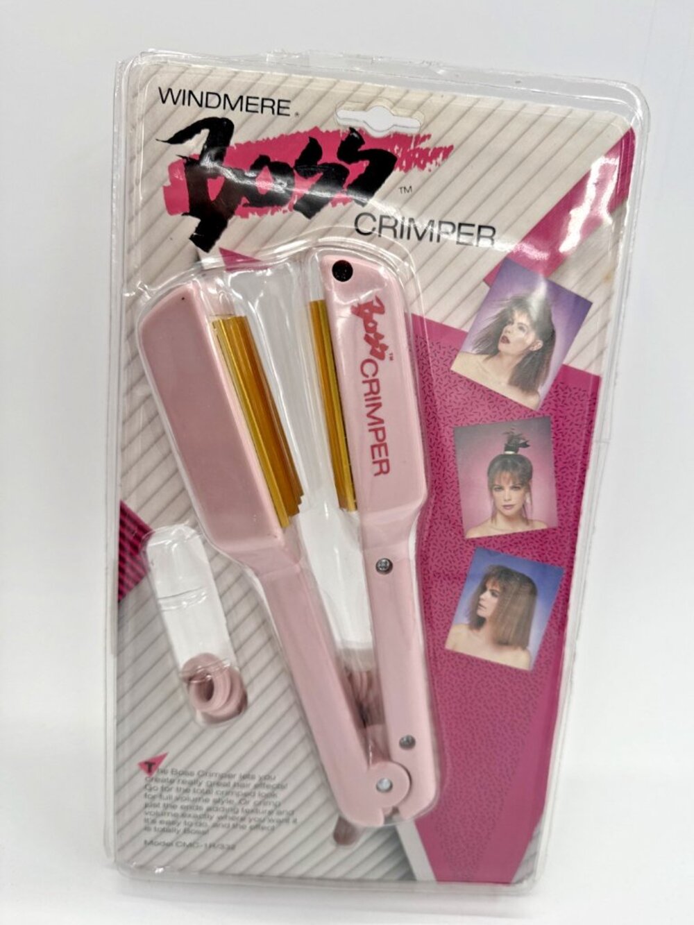 Vintage Windmere THE BOSS Hair Crimper Pink Styling Iron Retro CMC-1R/332 NEW - Picture 9 of 9